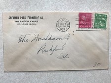 Sherman Park Furniture St. Louis MO Envelope Letterhead Postal Cover EN2912