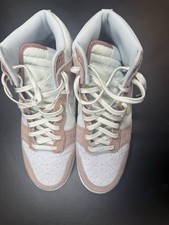 Nike Dunk High Men’s High-Top Lace-Up Suede/Leather Sneakers Pink/White