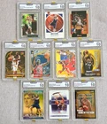 LOT OF GRADED MINT-10 BASKETBALL CARDS NBA SUPERSTARS MICHAEL JORDAN STARS GEMS