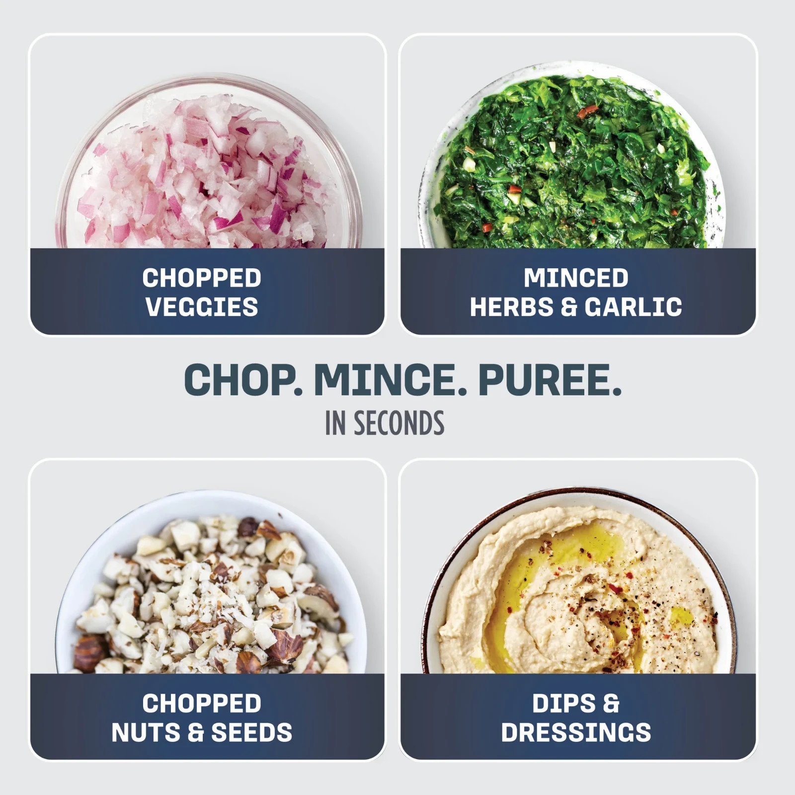 Ninja Express Chop Food Processor 200W Mini Chopper Mince Puree Black NJ100WM