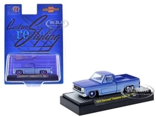 1973 CHEVROLET CHEYENNE SUPER 10 PICKUP BLUE 2-TONE 1/64 DIECAST M2 31500-HS71