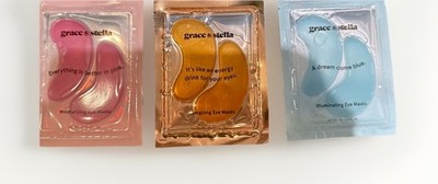 Grace And Stella Eye Mask . 3 Pairs. Moisturizing, Brightening, De Puffing .