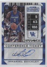 2020 Contenders Draft Picks Conference Ticket 24/99 Immanuel Quickley Auto 5m1