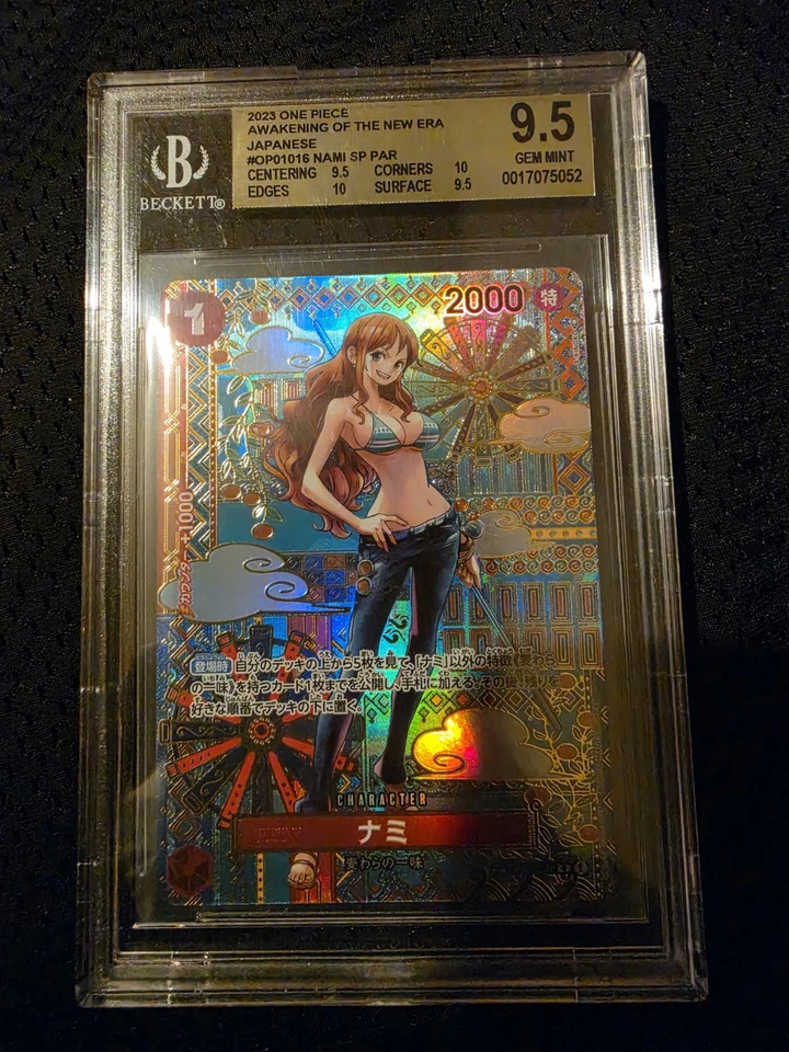 One Piece Tcg Nami Op01-016 Op05 SP Beckett Bgs 9.5 Graded