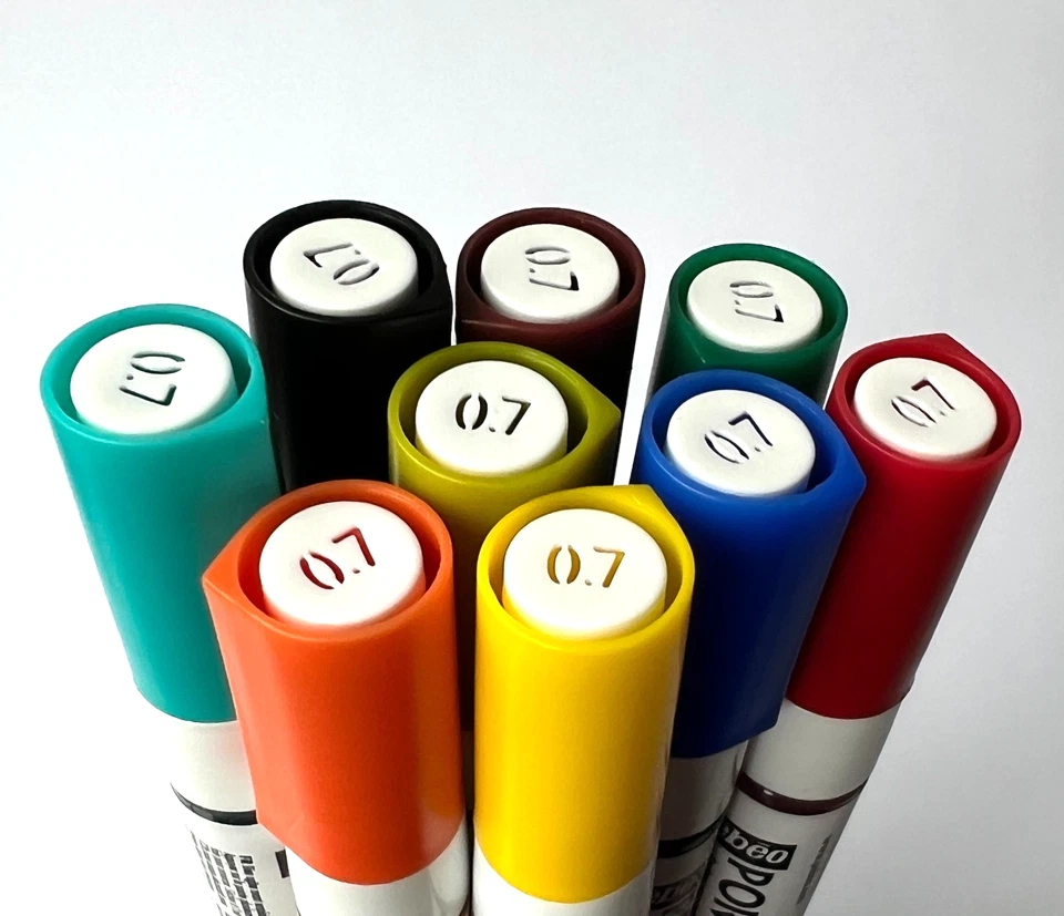 9 Pebeo Porcelaine 150 Fine Point PermanentCeramic Paint Markers 0.7mm tip - image 3 of 4