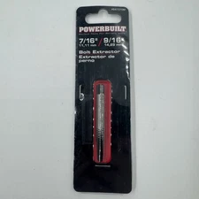 Powerbuilt Bolt Extractor 7/16" & 9/16" Steel Tool For Removing Stuck Bolts