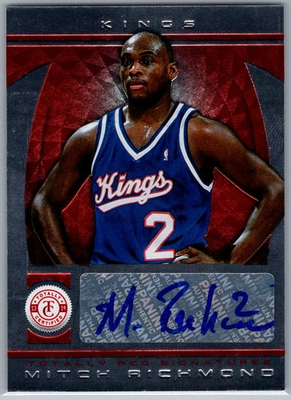 #ad 2013 14 Panini Totally Certified #193 Mitch Richmond Totally Red Auto # 15 Kings $29.99