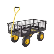 900 Lbs. 3.45 Cu. Ft. Heavy Duty Steel, Garden Cart, Garden Wagon Cart on Wheels