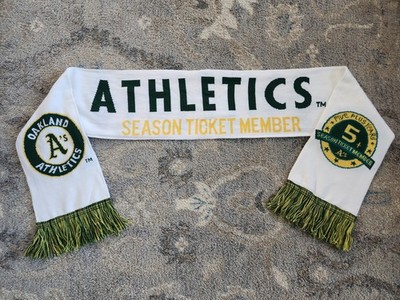 Oakland A's Athletics MLB Baseball 5+ Five Plus Years Season Ticket Holder Scarf