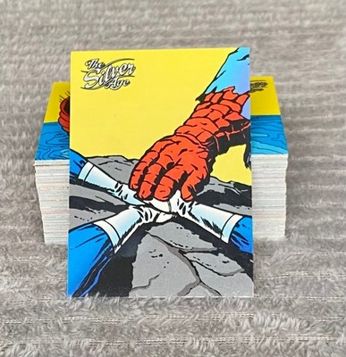 1998 SKYBOX MARVEL THE SILVER AGE COMPLETE 100 CARD BASE SET - MINT.