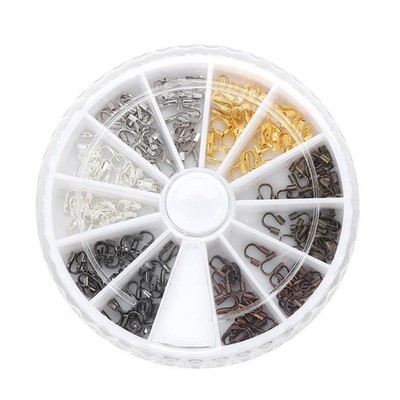 120x/Box Alloy Wire Cable Guard Hole Guardian Protector Jewelry Findings SET