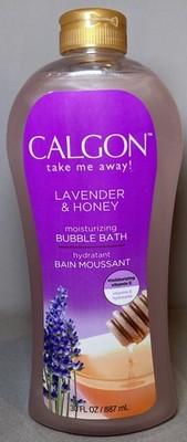 NEW Calgon Take Me Away LAVENDER & HONEY Moisturizing Vitamin E Bubble Bath 30oz