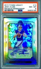 2019 Panini Legacy Josh Allen #13 Premium Penmanship Autograph Prizm SP POP 1/1 
