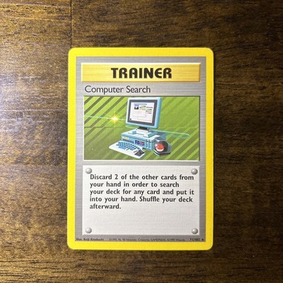 Computer Search 071/102 Base Set Unlimited Pokemon TCG Rare CLEAN