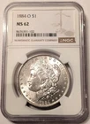 1884-O Morgan Silver Dollar! NGC Certified MS62!
