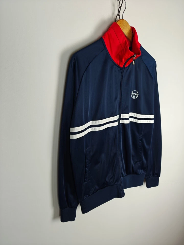 Sergio Tacchini Track Top Jacket Zip Blue size XL - Image 4 of 4