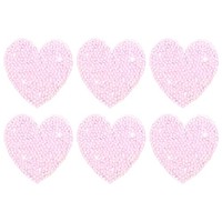6Er-Set Strass-Herz AufbüGler 5,5Cm Hellrosa FüR Diy Basteln