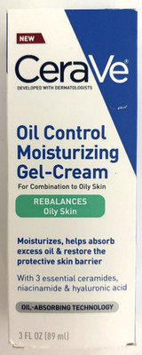 Cerave Oil Control Moisturizing Gel-Cream Face Moisturizer 3oz - New