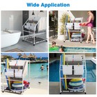 Yescom Poolside PVC Towel Rack Holder Heavy Duty 7 Bar Floats Storage Black Net — photo 7