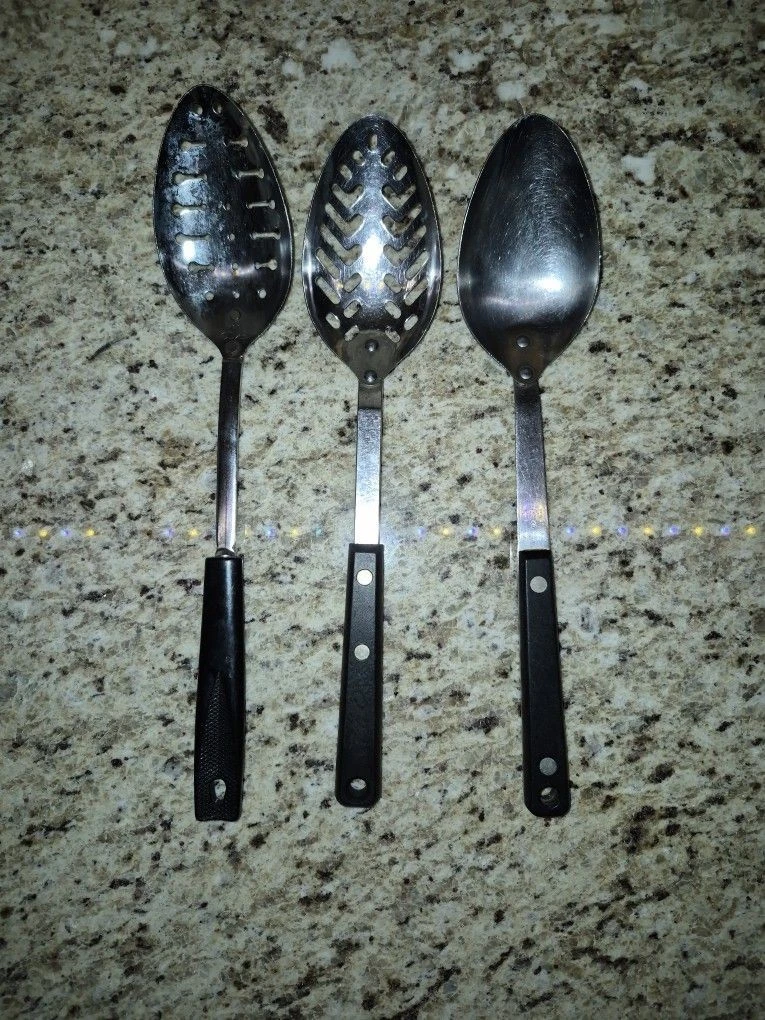 Set Of 3 Vintage Cooking/Serving Spoons EKCO