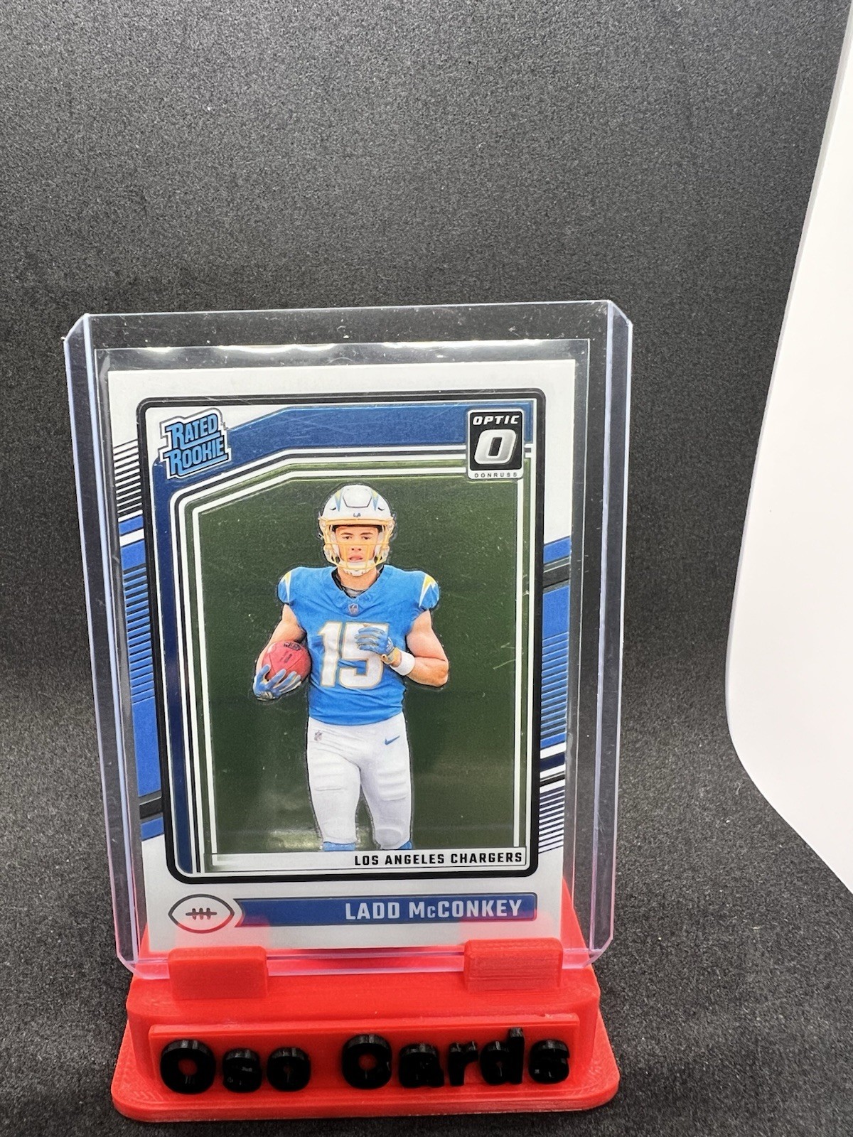 2024 Panini Donruss Optic Ladd McConkey #266 Rated Rookie LA Chargers (RC)