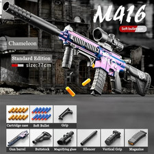 M416 Toy Gun Shell Ejecting Soft Bullet Rifle Manual Loading Kids Toy Gift