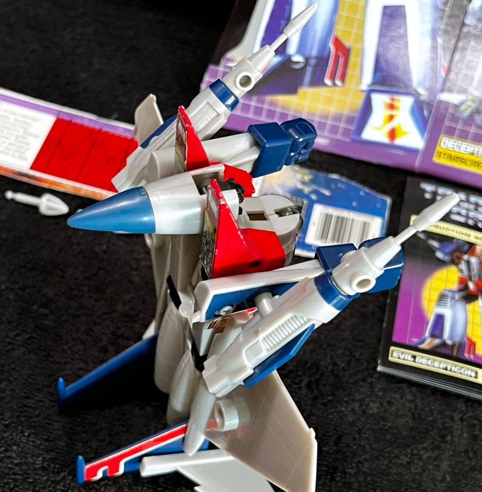 G1 1984 STARSCREAM • COMPLETE PRE RUB w/TECH SPEC • VINTAGE G1 TRANSFORMERS - Image 3 of 4