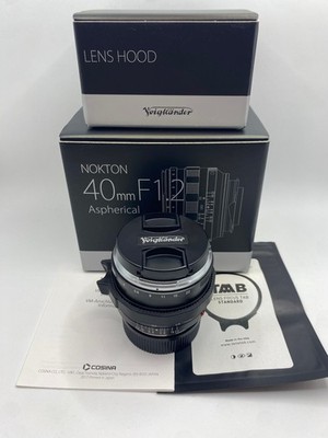 Voigtlander 40mm f/1.2 Nokton Asph BLACK M Mount Made in Japan US SET NO DUTY