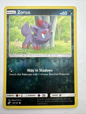 Zorua 90/181 Common Team Up Pokemon Reverse Holo