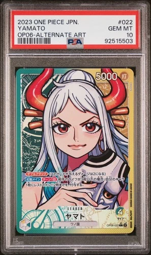 One Piece Japanese Yamato OP06-022 Wings of the Captain Alternate Art PSA 10