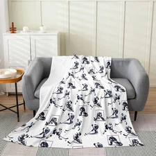All Season Ice Hockey Bed Blanket Kids,Ice Sports Games Flannel Fleece Throw ...