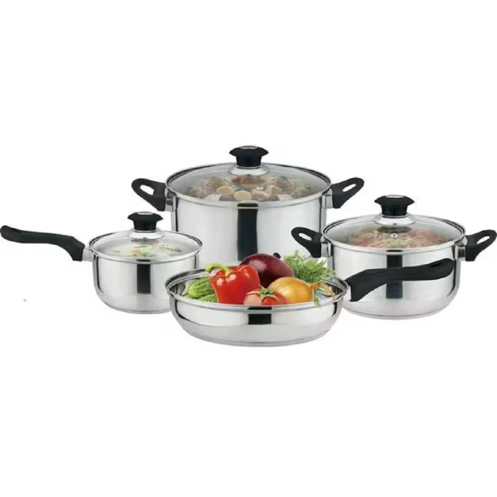 7-Piece Stainless Steel Pots and Pans Kitchen Cookware Set
Opens in a new window or tab