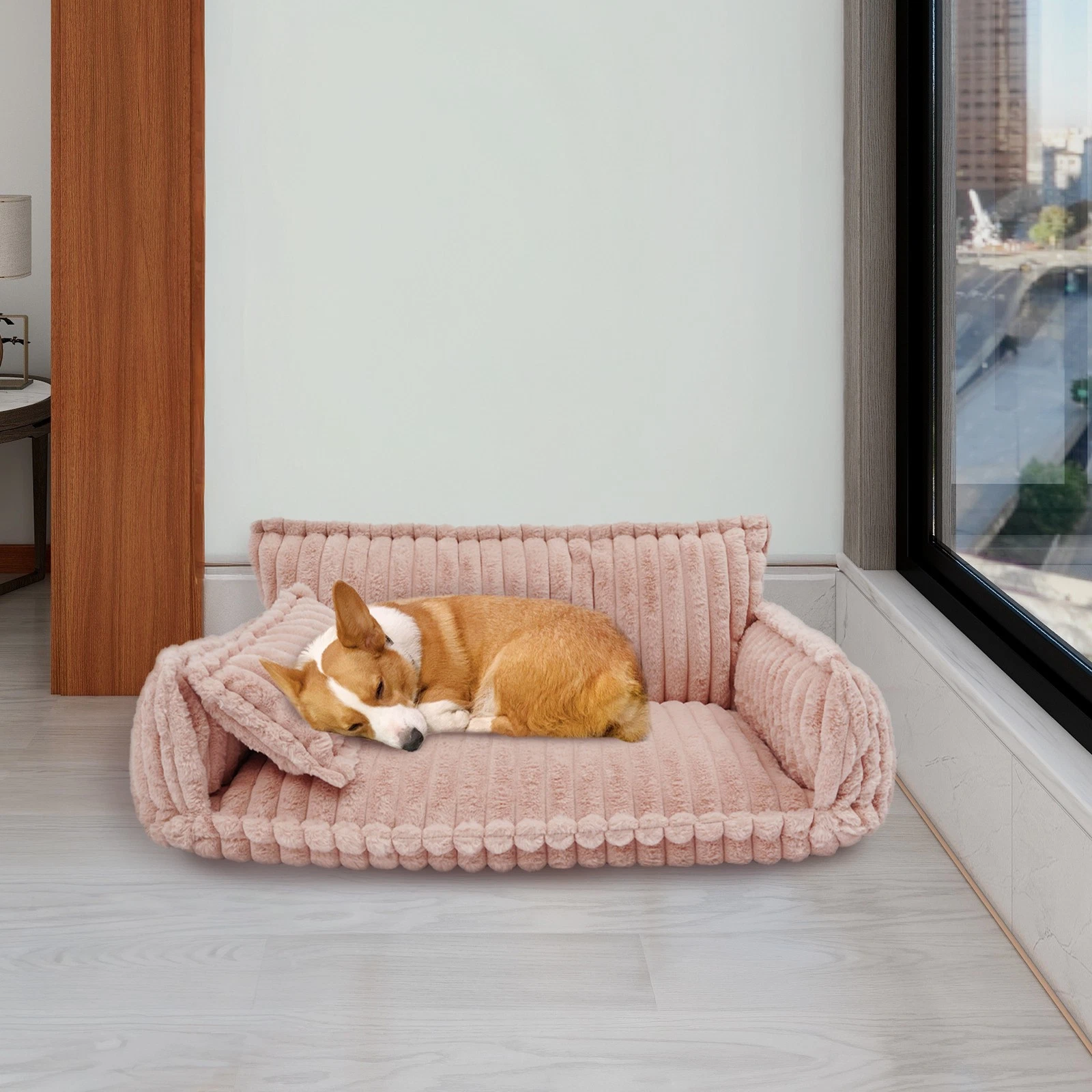 Pet Couch with Removable Washable Cover Pet Couch Bed for Dog Cat Calming Couch