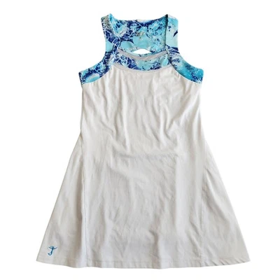 Tail Activewear Golfkleid Damen M weiß blau Racerback Tennis Beach Resort - Bild 1 von 4