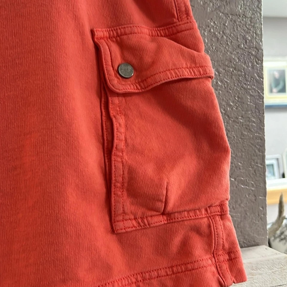 Tommy Bahamas Relax, Corto, Algodón, Cintura Elástica Falda Coral Brillante Talla M Foto 3 de 4