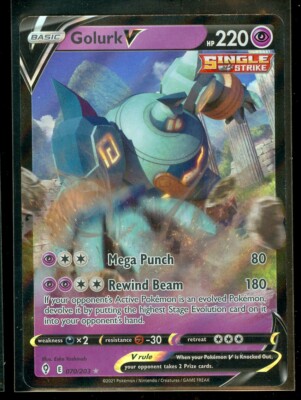 Pokemon GOLURK V 070/203 Evolving Skies - ULTRA RARE HOLO - - MINT