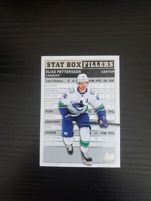 Elias Pettersson - 2023-24 Upper Deck Series 1 Stat Box Fillers Insert SB-6