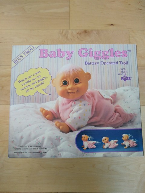 Baby Giggles Battery Operated Troll Collector RUSS New