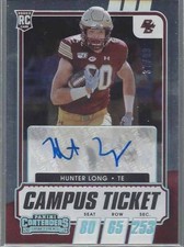 HUNTER LONG 2021 PANINI CONTENDERS CAMPUS TICKET DOLPHINS AUTO RC #D 37/99