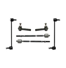 6 Pc Outer & Inner Tie Rods + Sway Bar Links Kit for Chevy Equinox GMC Terrain