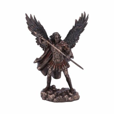 ERZENGEL ST. MICHAEL Kaltguss Bronzeskulptur. Der Verteidiger. Beeindruckend.