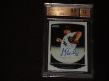 NICK NOONAN 2007 BOWMAN STERLING ROOKIE SIGNED GRADED AUTO CARD BECKETT 10 AUTO