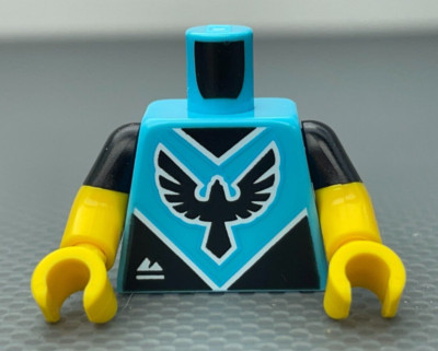 LEGO Minifigure Medium Azure Torso Jersey Black Bird Vita Rush E-Sports Gamer x1
