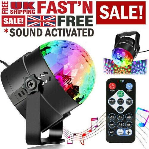 10W Magic Ball LED Stage Light Club RGB Rotating Disco Party DJ Decor w/ Remote - Picture 4 of 13