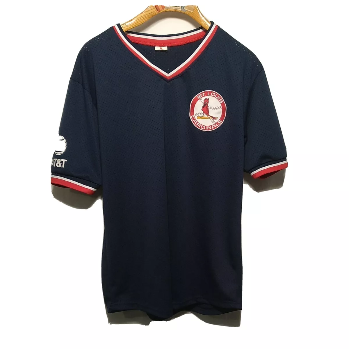 St. Louis Cardinals Navy Blue Retro Jersey SGA XL Shirt MLB Baseball AT T