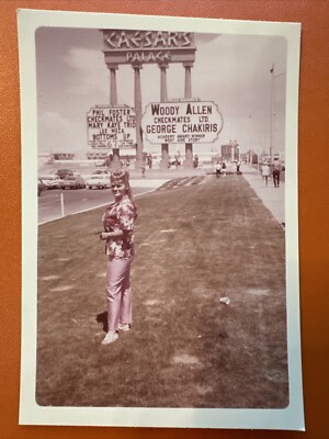 Las Vegas Caesar s Palace Woody Allen Checkmates VINTAGE COLOR PHOTO ORIGINAL