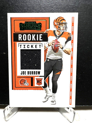 Joe Burrow RC 2020 Panini Contenders Rookie Ticket Swatches Variation SP MINT