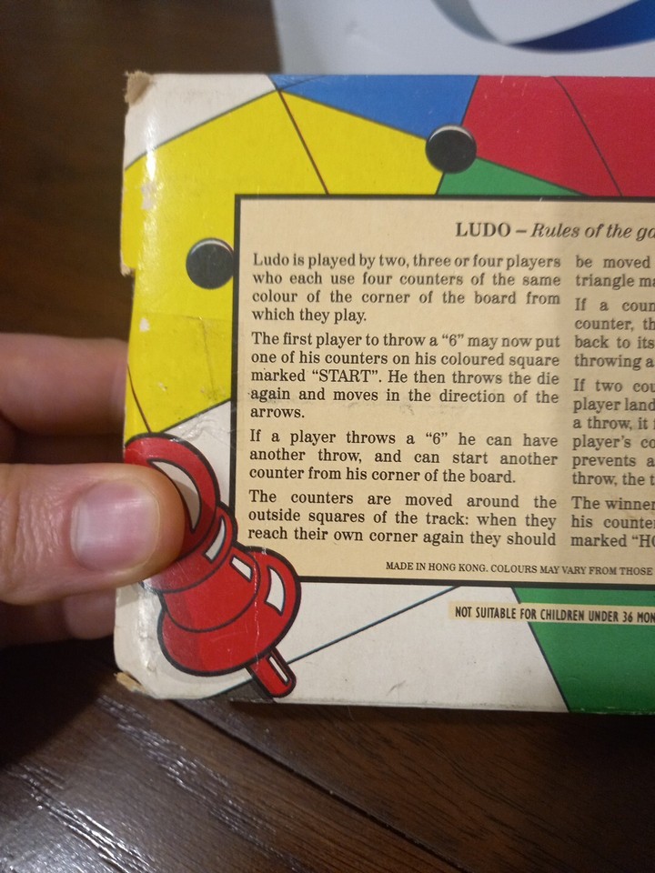 Vintage Travel Game LUDO W H SMITH Up to 4 Players Complete With Dice 🎲