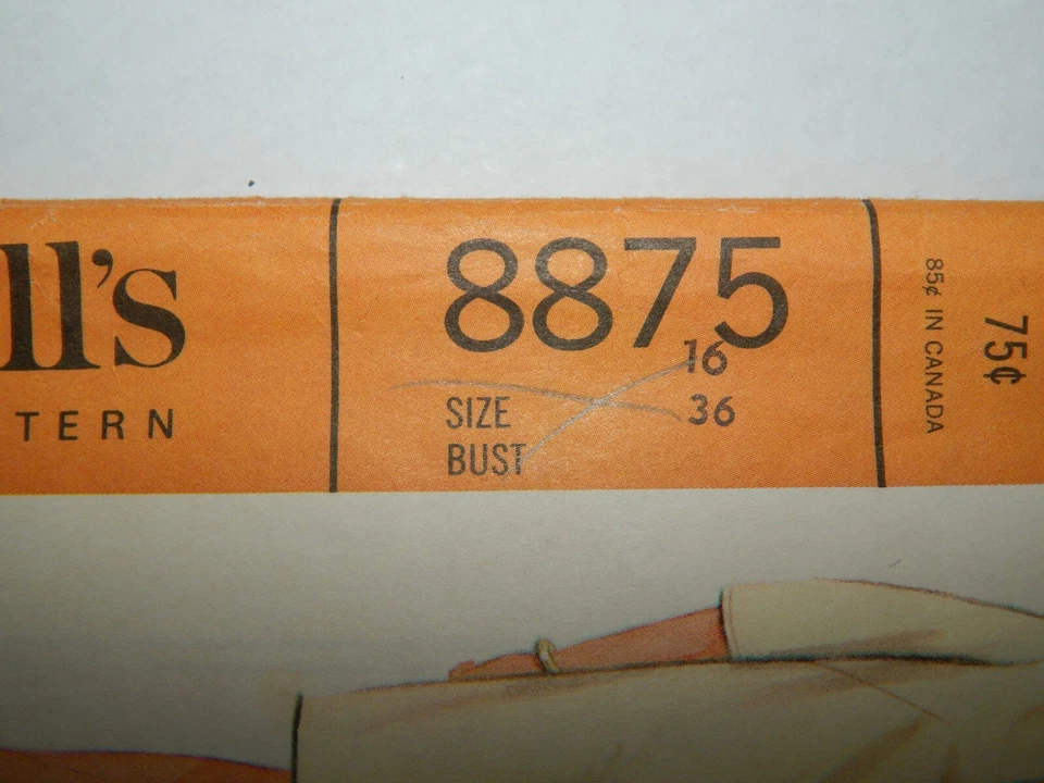 Vestido McCall's Funda Pixie Costura Patrón Damas Corte 16 De Colección Años 60 Tres Secciones Foto 3 de 4