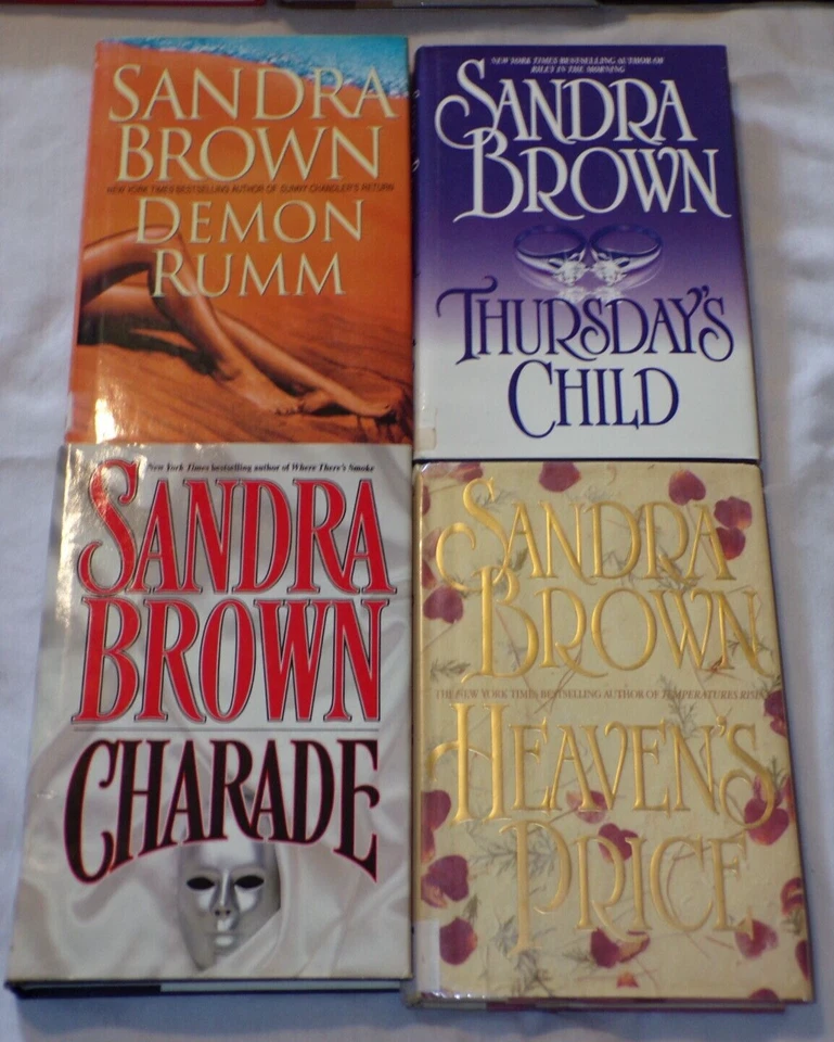 Lot 30 Sandra Brown HB Books Tailspin Low Pressure Deadline Charade Crush 1st Ed Foto 3 de 4